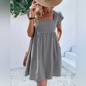 Checkered Black and White Dress